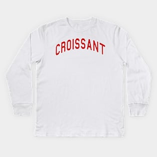 Croissant (red) Kids Long Sleeve T-Shirt